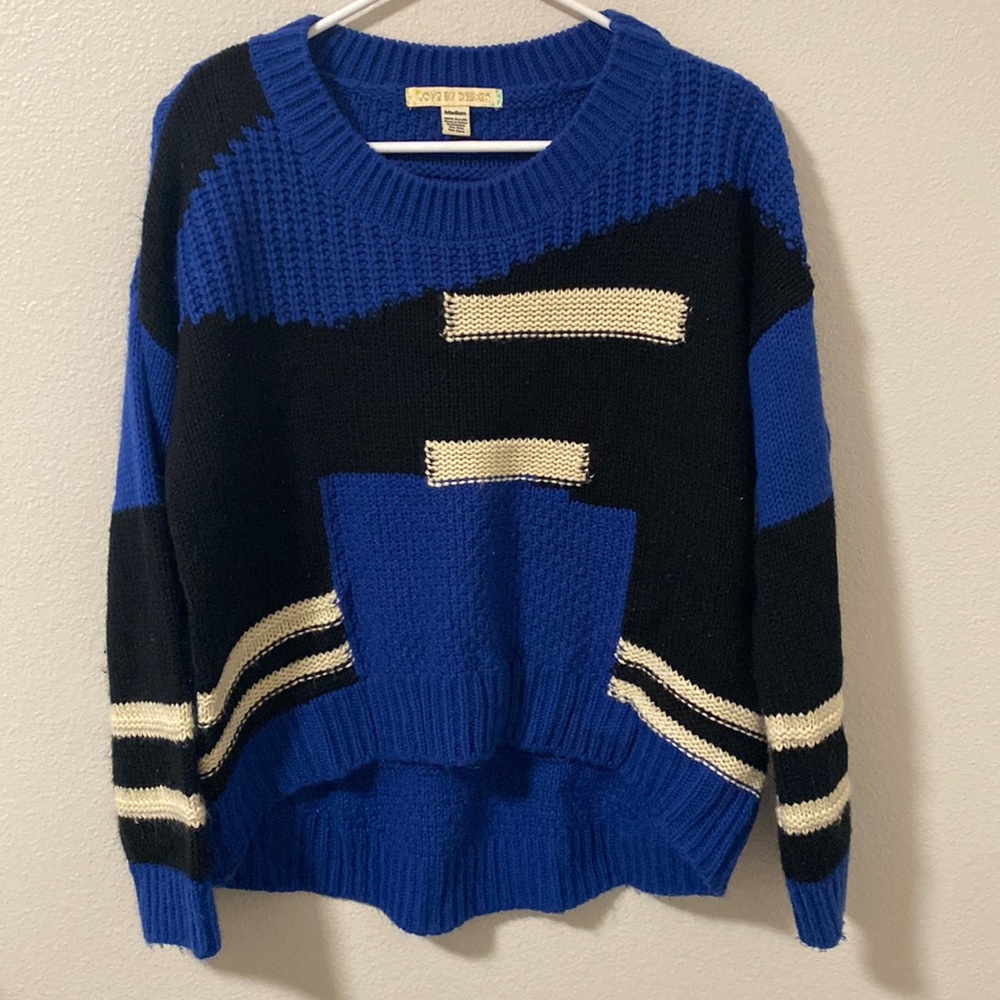 Royal Blue High-Low Sweater by Love By Design